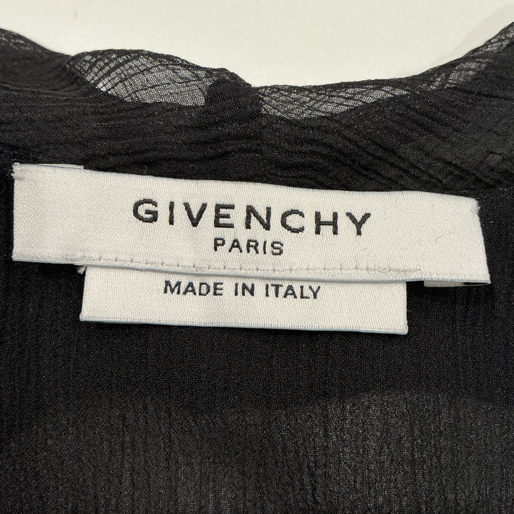 Givenchy black Ruffle Lace Robe - Picture 2 of 16